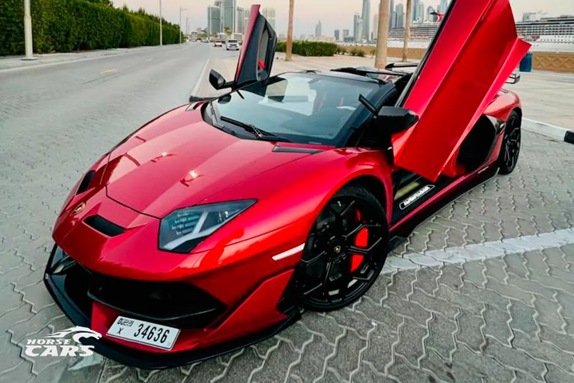 Lamborghini Aventador SVJ Roadster rental Dubai