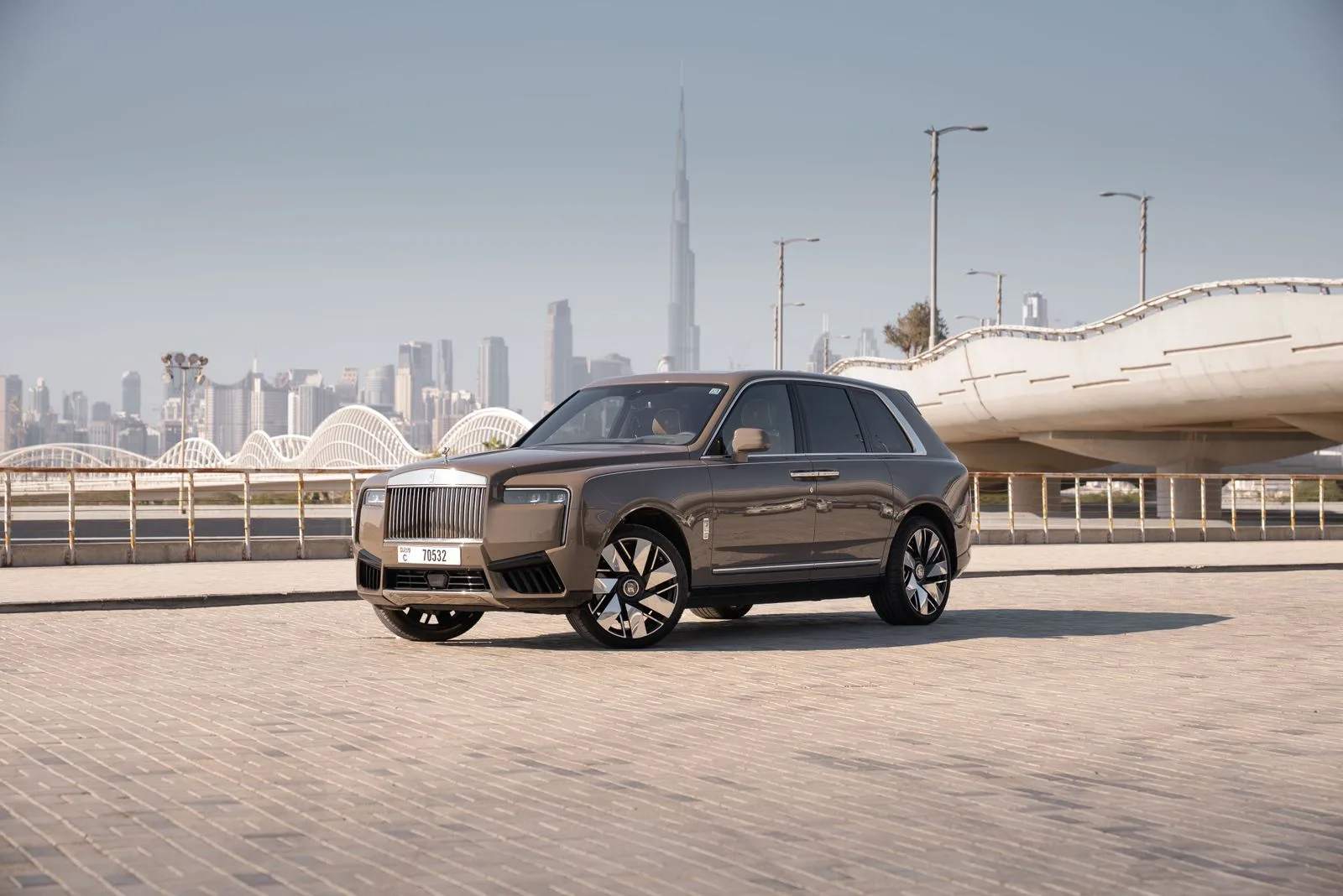Rolls-Royce Cullinan (light brown) rental Dubai