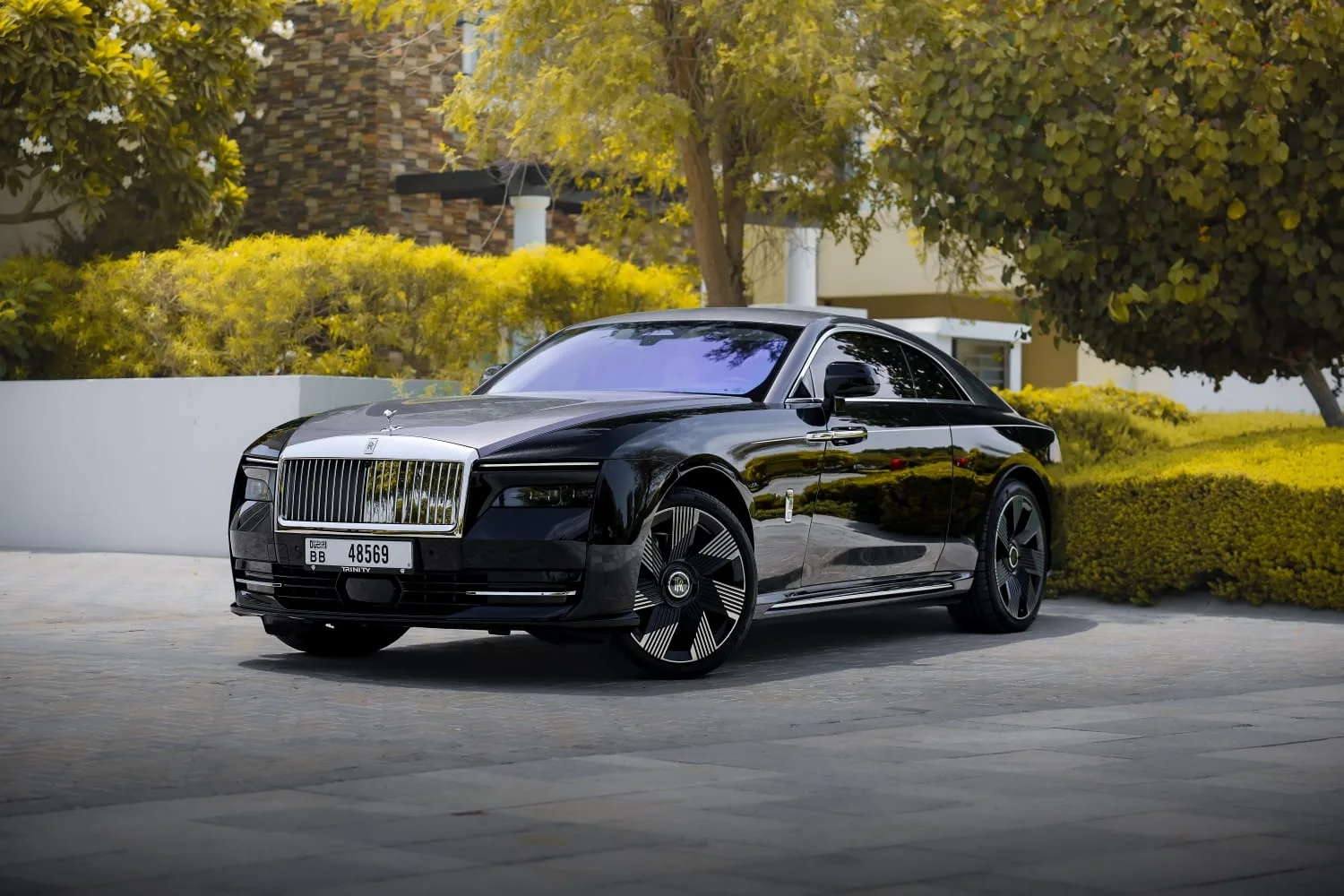 Rolls-Royce Spectre (black and white) rental Dubai